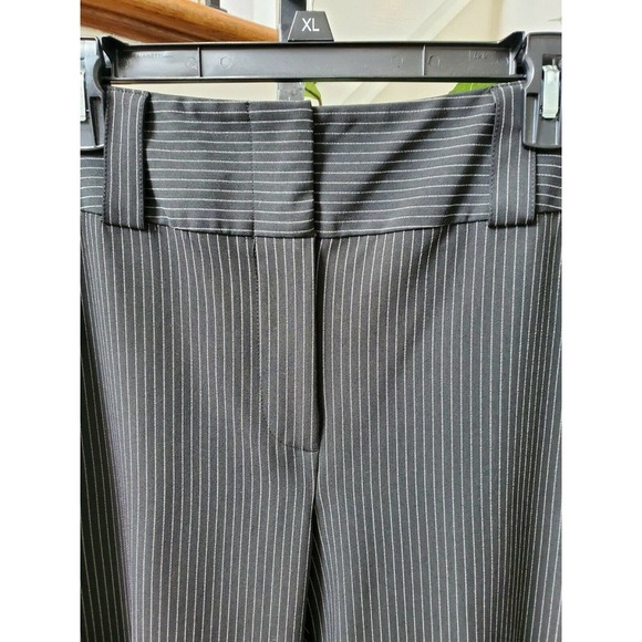 International Concepts Womens Black Stiped Polyester Mid Rise Dress Pant Size 14 - Picture 2 of 11